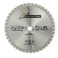 Superior Steel 7-1/4 Inch 42 Teeth 5/8 Inch Arbor Metal Ferrous Cutting Carbide Tipped Saw Blade 18542